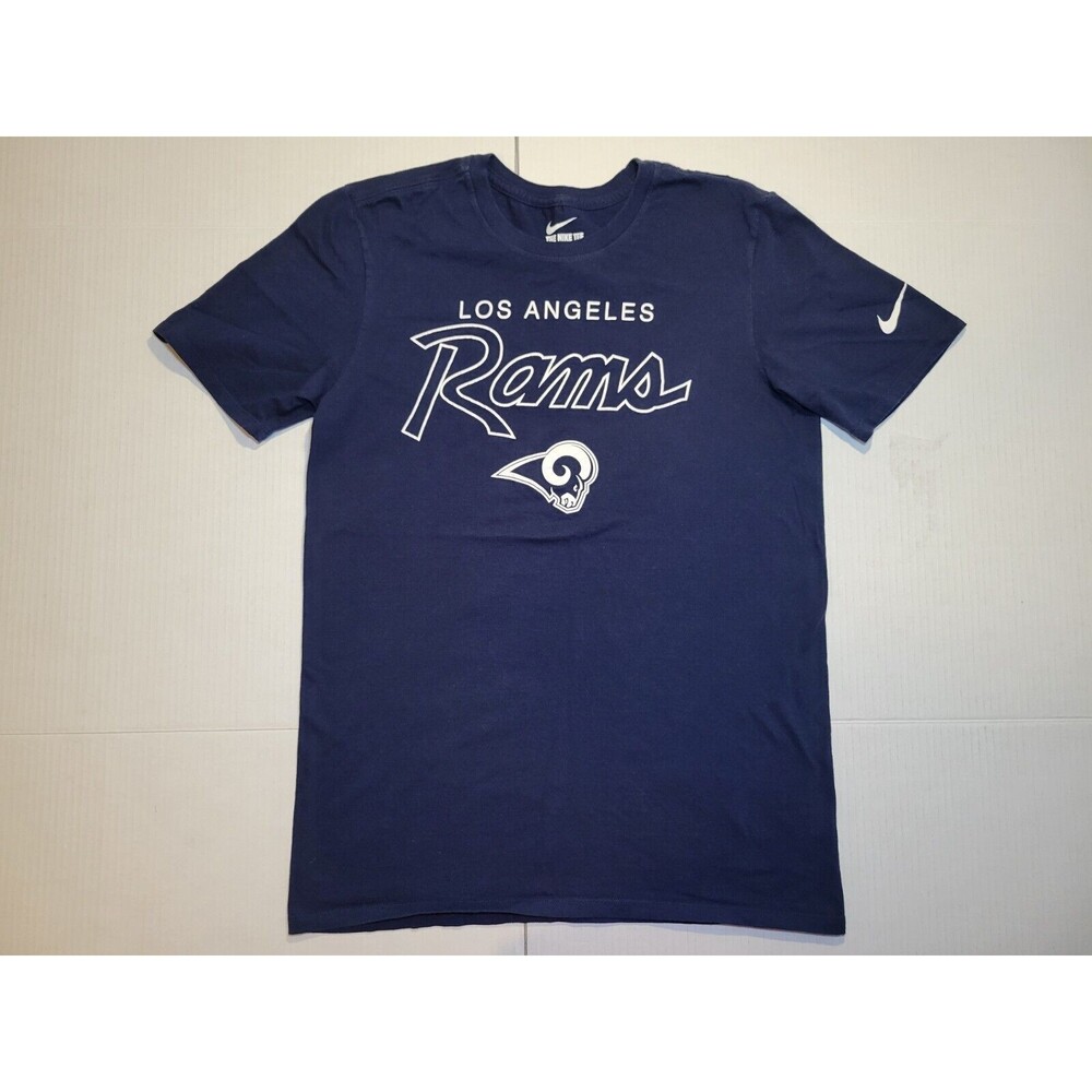 The‎ Nike Tee Los Angeles Rams Football Blue Mens Size Small NFL Graphic Print